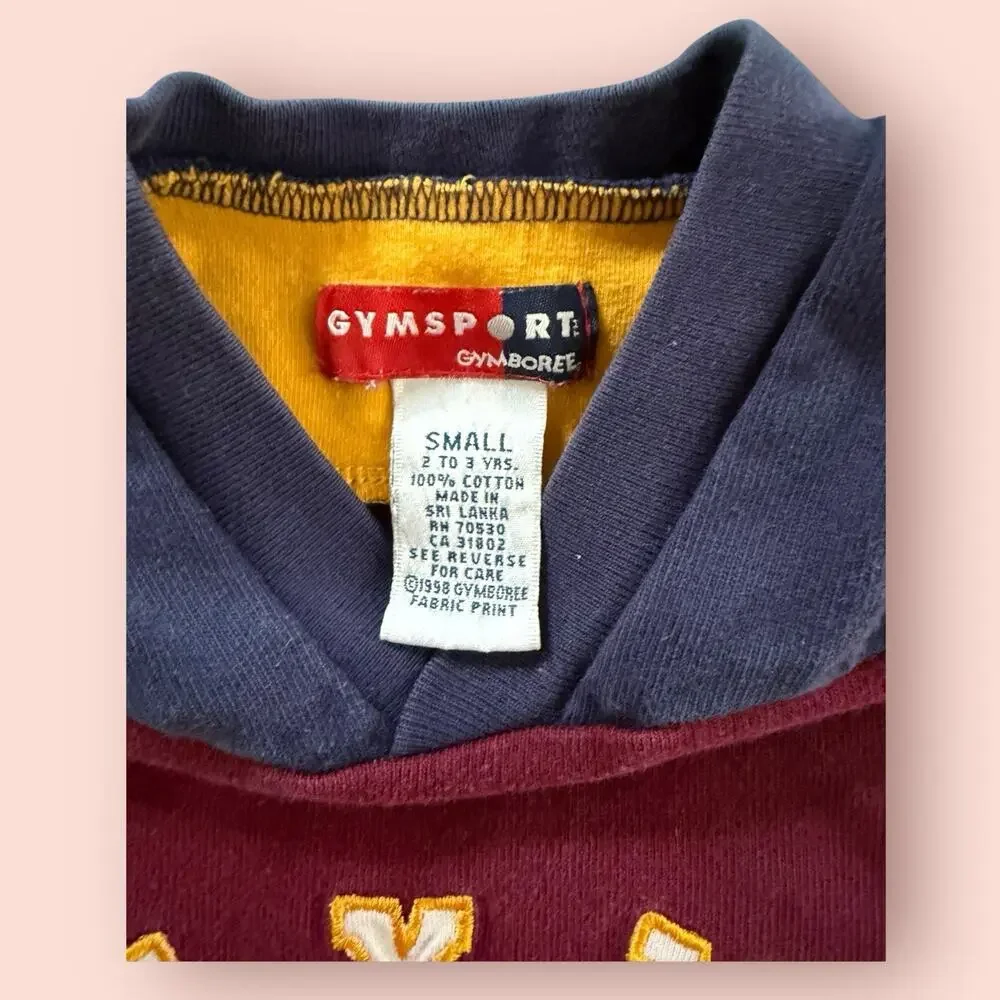 Vtg Gymboree Boys Small 2-3y 2T Stadium Collection 1998 Gym Sport Hockey Jersey
